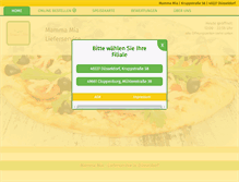 Tablet Screenshot of pizzeria-mamma-mia.de